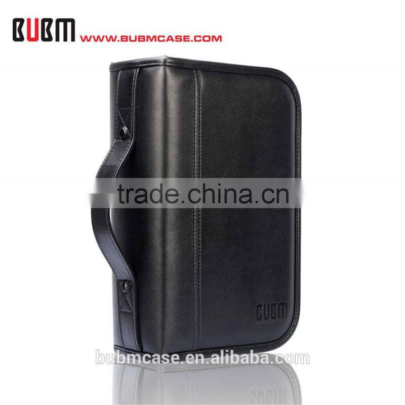 BUBM 100 Capacity PU Leather Cover CD Case CD Box DVD Case CD Storage Bag CD-ROM Holder Car Disc Bag
