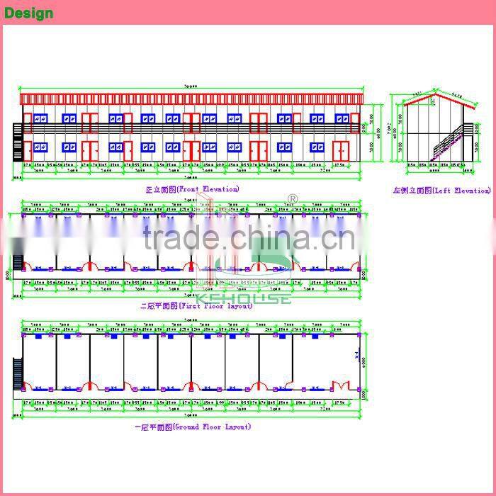 Nice looking 2-floor eps sandwich panel & green technology home prefab