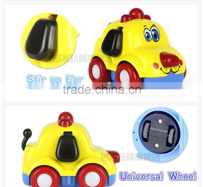 Chuangfa toys--BO doggy cars toys, bump & go animal toys car with light & music