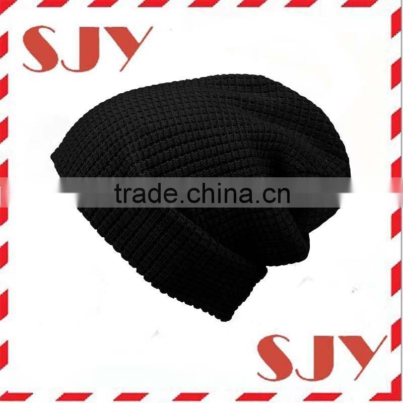 100%Cotton Blank Wholesale Knit Long Slouchy Beanie Hat