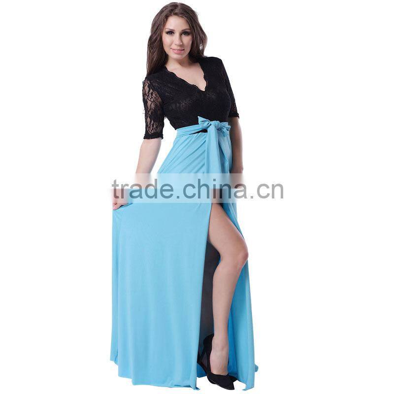 The hottest sale item half sleeve full length tall tube women sexy maxi dress