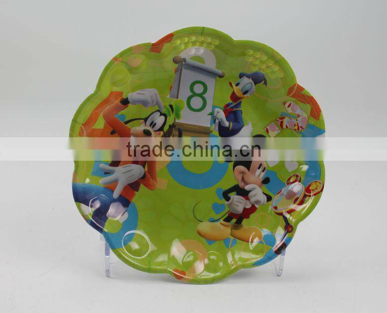 plastic many animals plate