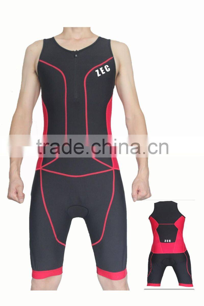 High quality chamoise padded triathlon suit long distance trisuit
