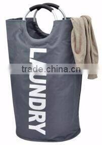 High Quality Metallic Handle Magnet Lid Laundry Folding hamper