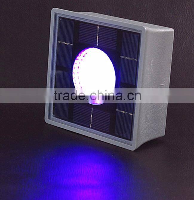 Cordless ground mounted solar paver light