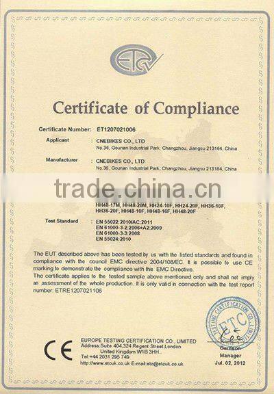 36V/10Ah li-ion rear rack ebike battery with charger and controller box