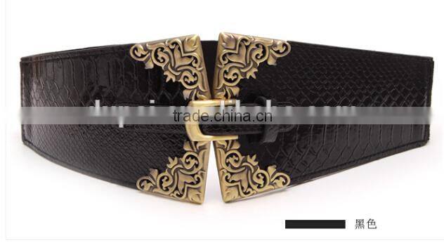 2014 Best fashion metal belt pure leather belts