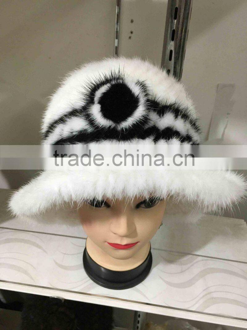 wholesale colored mink fur hat H3