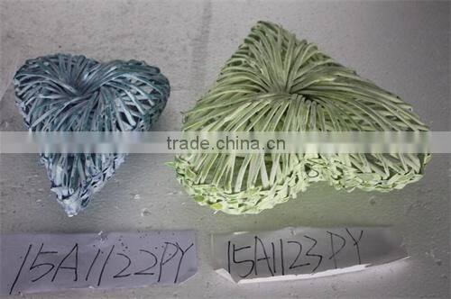 willow basket; wicker heart; wicker decos