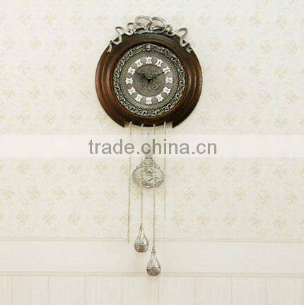 Pewter Flower Art Decorate Wall Clock