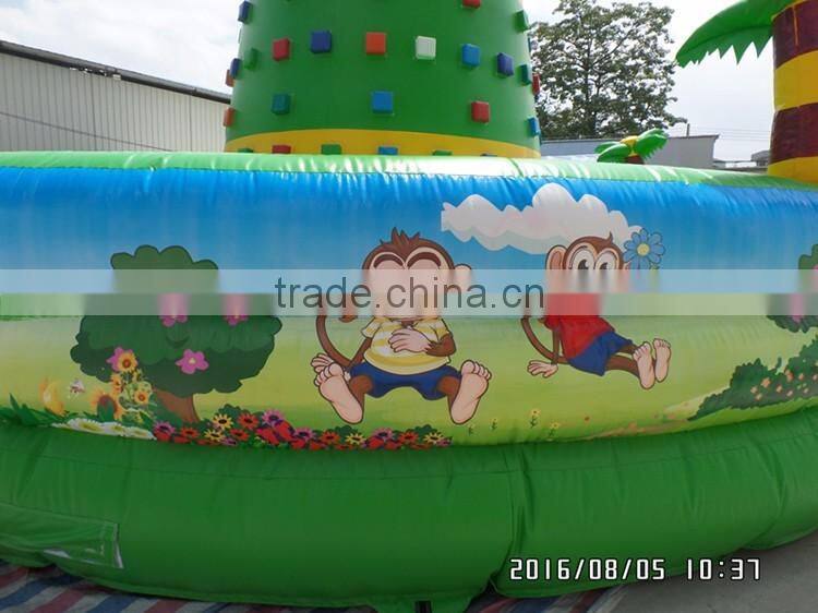 monkey inflatable mini climbing wall for kids and children play games