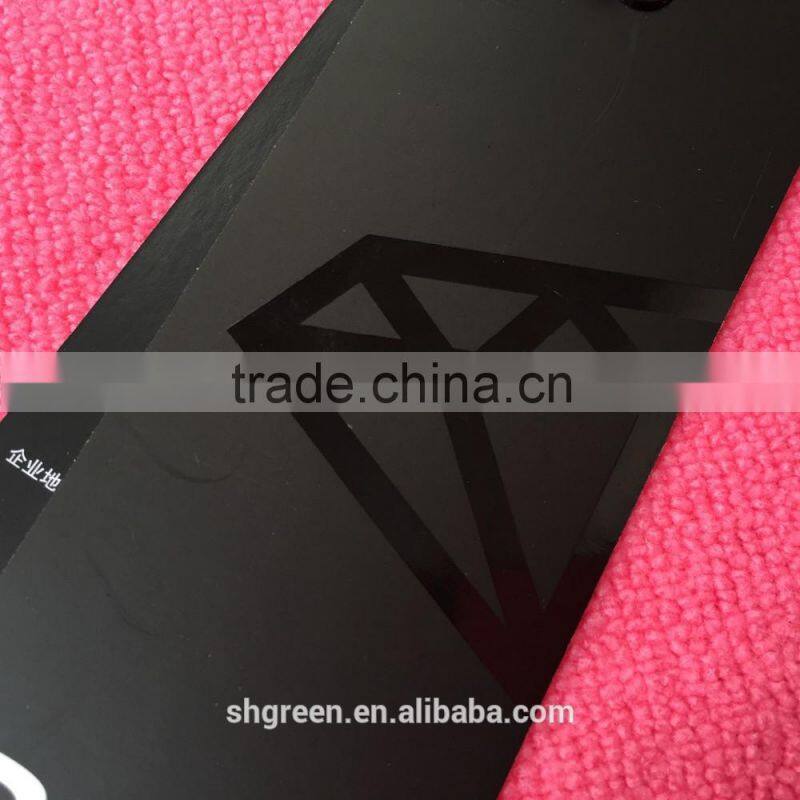 High quality Spot UV light brand name special paper hangtag