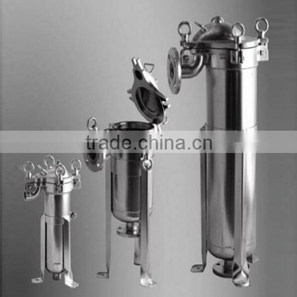 stainless steel water treatment equipment top-in bag filter system housing water purifying system
