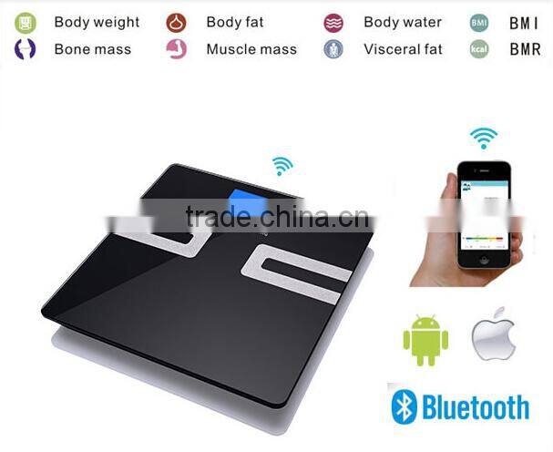 IOS Android Bluetooth Electronic Body Fat Weighing Balance Scale with APP Free