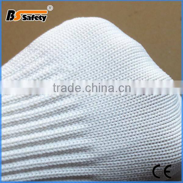 BSSAFETY 70g white nylon knitting gloves