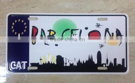 customized embossed license plate, metal plate, metal sign