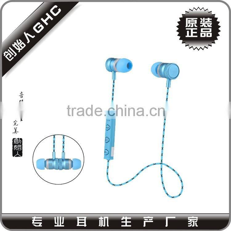 Magnet metal in-ear sport bluetooth earphone
