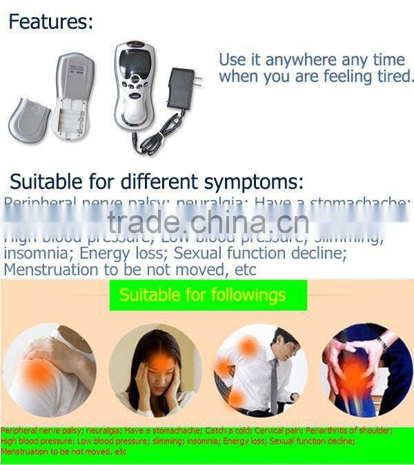 Factory Hotesale Acupuncture Digital Therapy Massagers Machine With 4 Pads