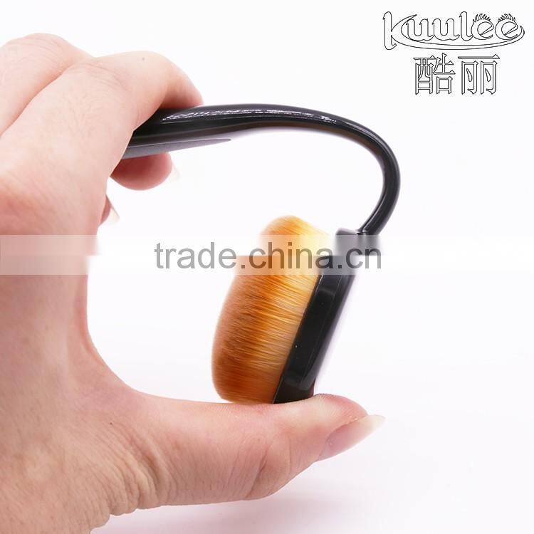 Nylon bendable handle eco-friendly 10pcs toothbrush shaped makeup brush