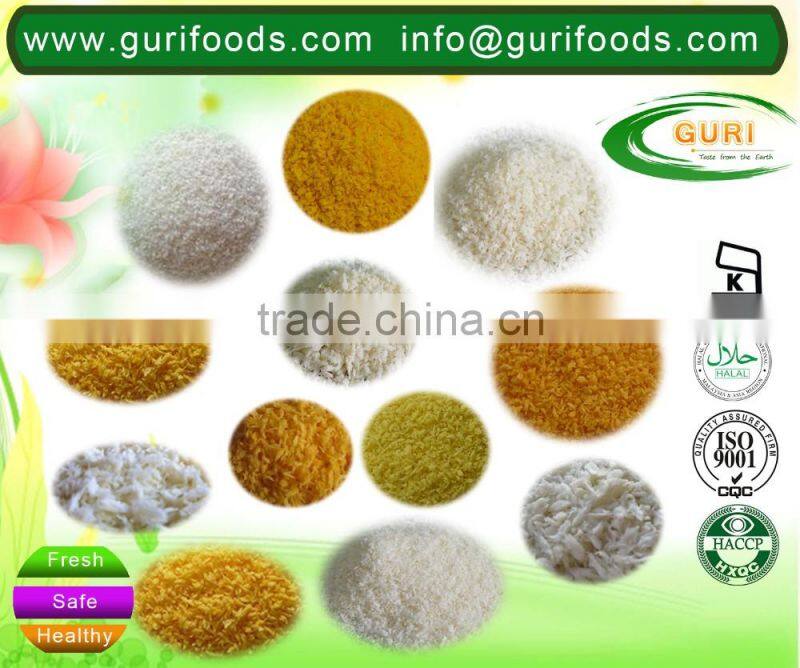 Japanese and American Bread Crumbs 2-16mm white and yellow Panko