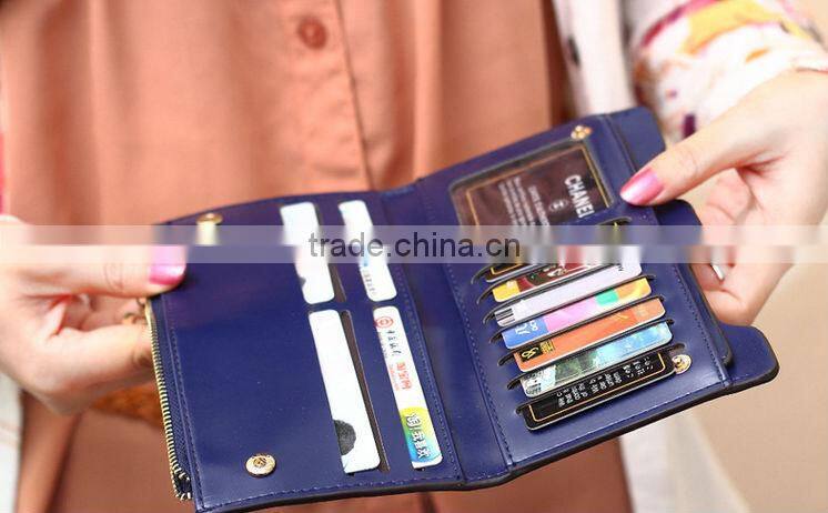 2016 Fashion Women Leather Wallet Multifunctional Zipper Long Wallet Vintage Ladies Clutch Coin Purse Card Holder