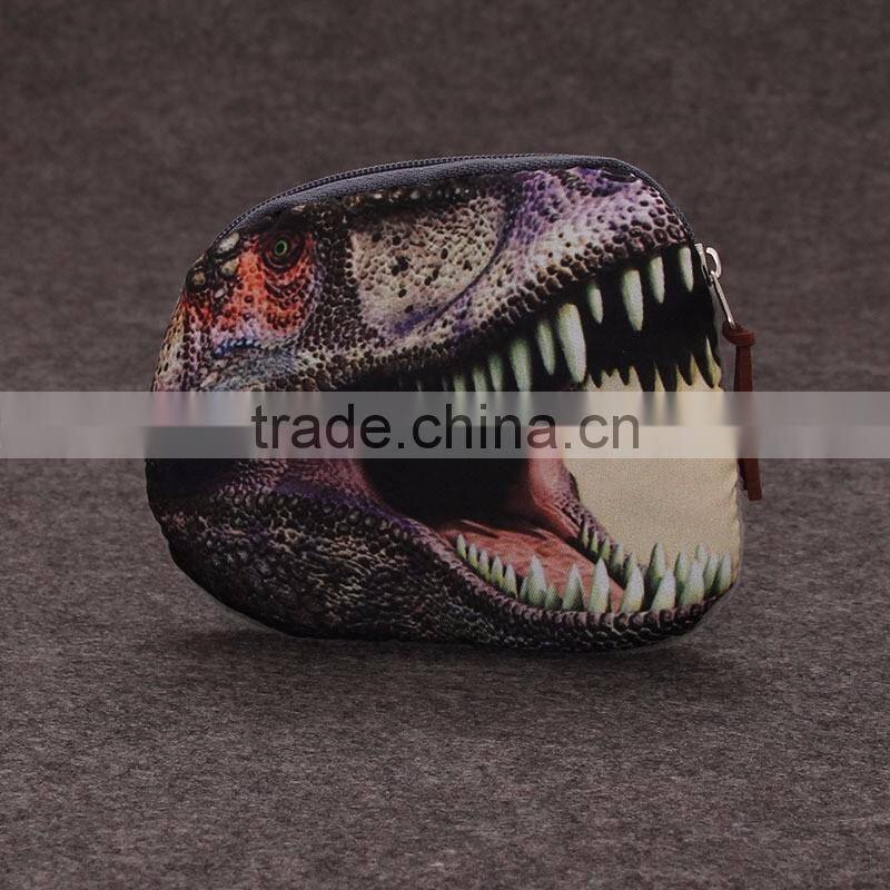 Cheap Dinosaur Shaped 3D animal change Coin Purse (XJCP20)