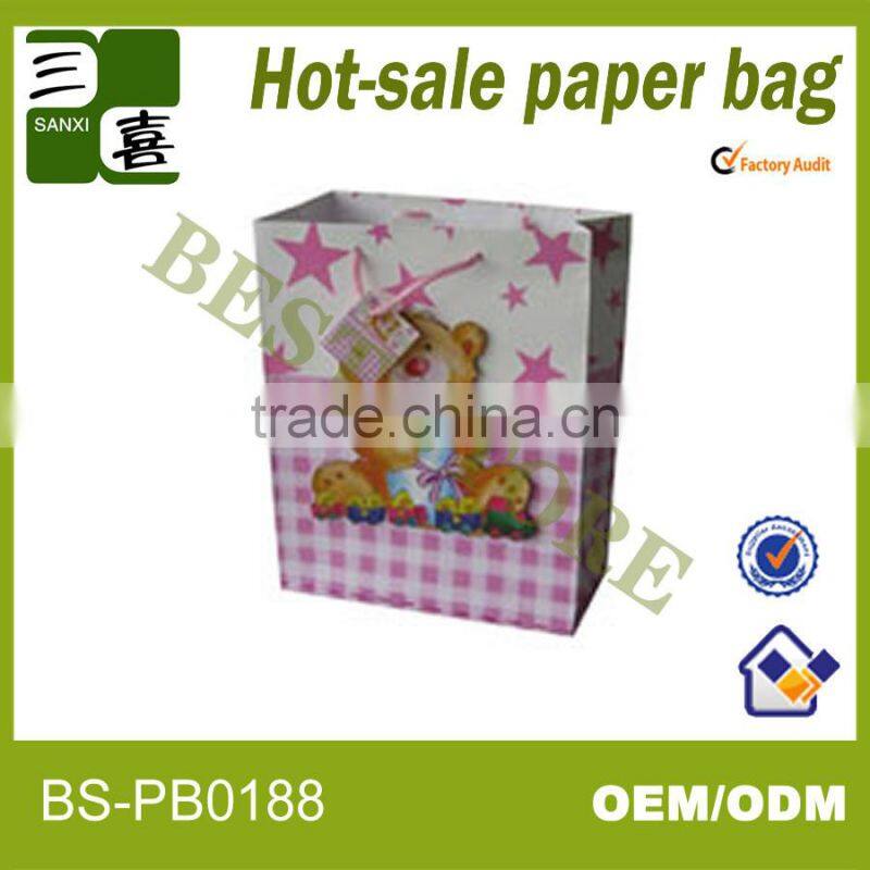 Machine cement handbag shape multi wall paper gift bag
