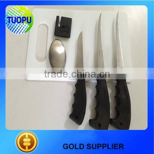 Supply fish knife kit with gloves,fish knife with cut proof glove,portable fishing kit with glove