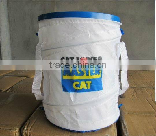 foldable pet food bin collapsible pet food container nylon dog food barrel