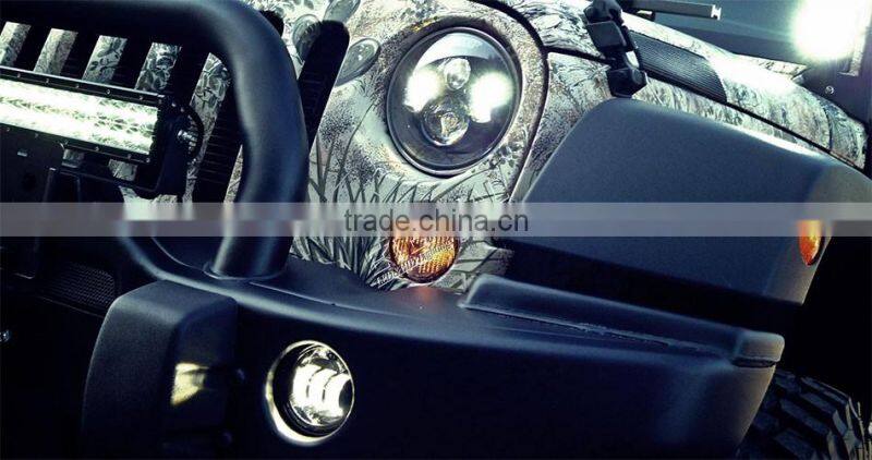 80W 7in round 4WD off-road truck SUV automotive vehicles sealed dual beam led headlight lamp