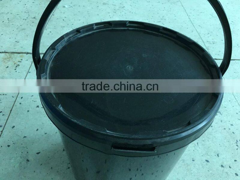 Black Plastic Barrel Pail Bucket 10 Gallon Bucket with Handle