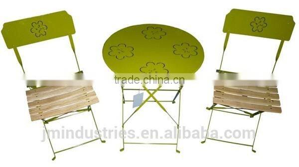 Painted iron bistro set
