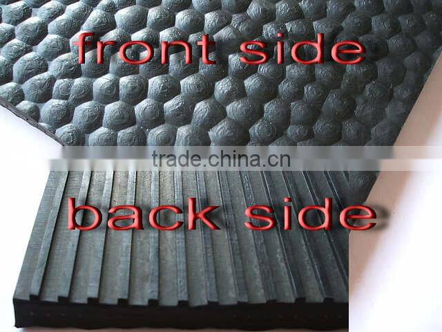 clotn insertion reinforced hammer rubber stable mat