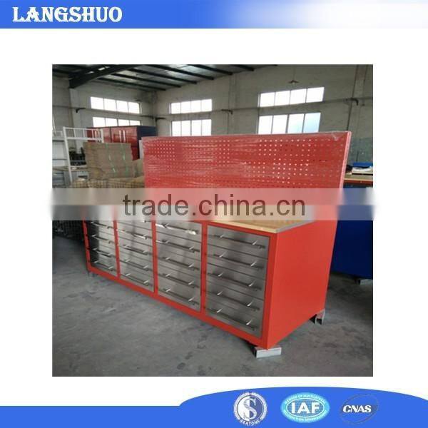 2017 20 drawers wood mesa workbench durable rolling tool chest with pegboard