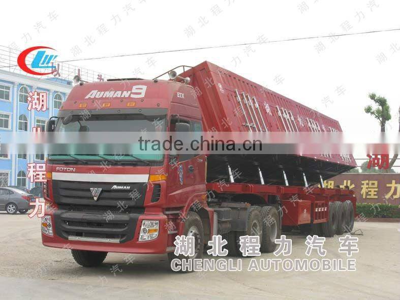 Tri-axle side tipper truck trailer for sale