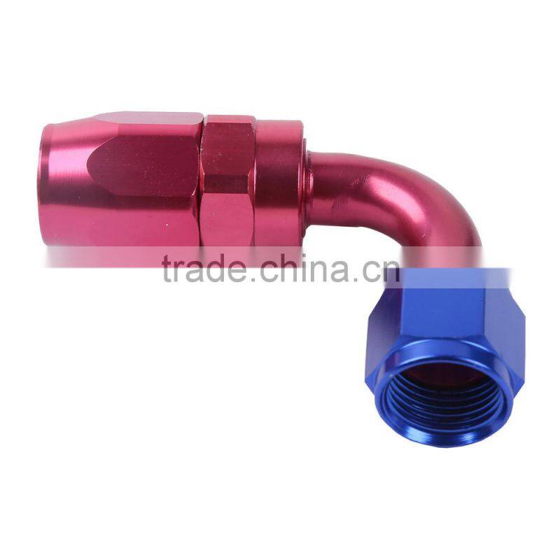 8AN AN8 8-AN 90 DEGREE SWIVEL OIL/FUEL LINE HOSE END MALE/FEMALE FITTING/ADAPTOR