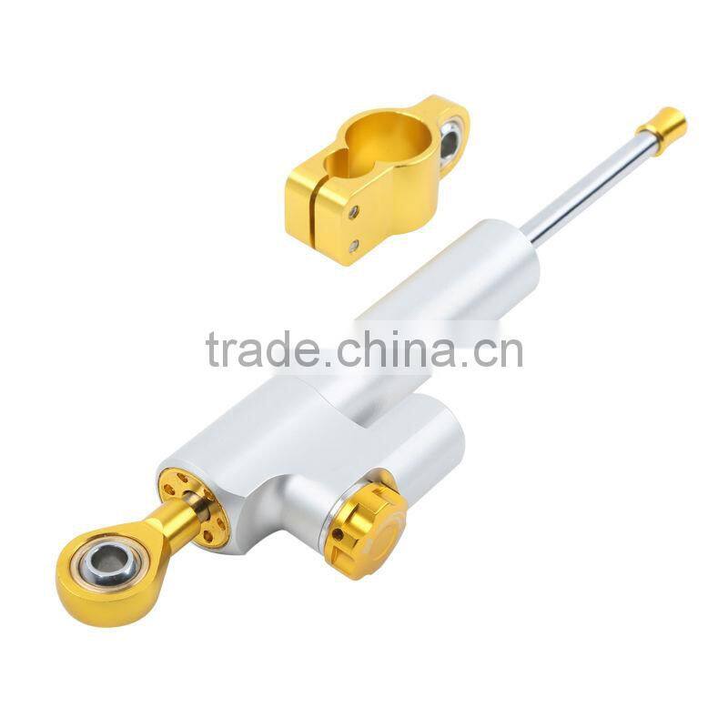 for Universial Motorcycle Adjustable Steering Damper Stabilizer Top Quality Silver