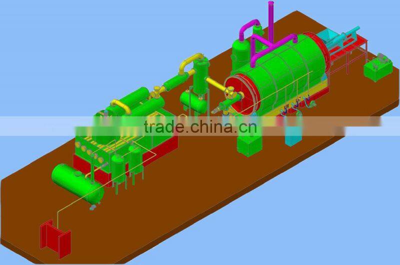 New Generation Green Type Plastic Refining To Oil Machine Continuous Plastic Pyrolysis Unit