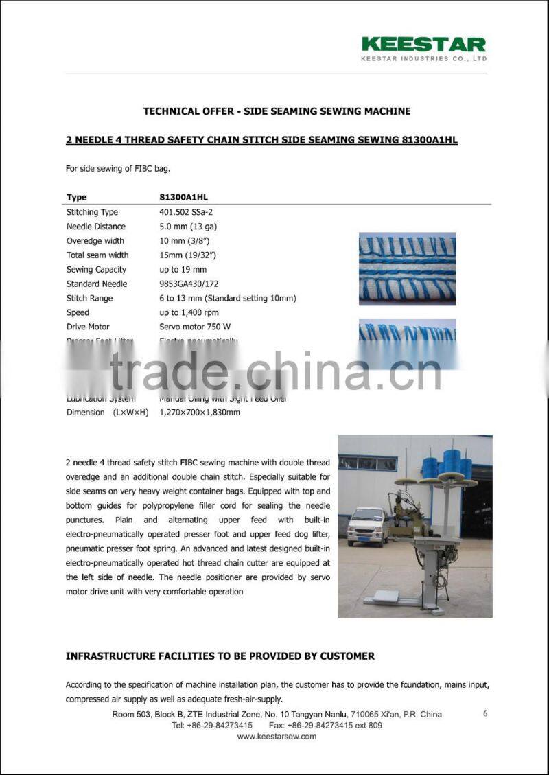 Keestar FIBC jumbo bag big bag making machine