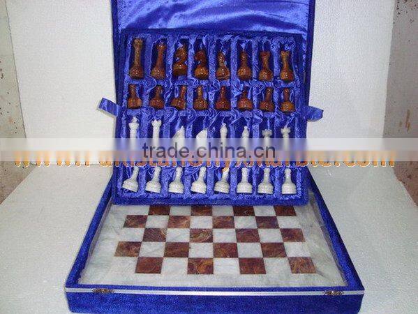 WHOLESALE 2017 NEW PRICE High Quality ONYX CHESS BOARDS WITH FIGURES
