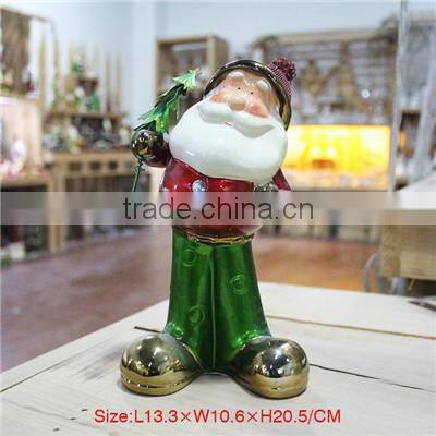 2016 custom large resin santa claus figures/sculpture