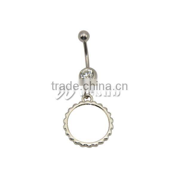 Cheap Unique Cute Sublimation Hypoallergenic Nickel Free Pregnancy Dangle Hanging Belly Button Rings