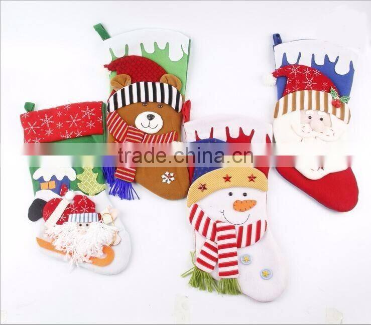 Hot Sale Christmas Decoration Supplies, Christmas Stockings For Decoration, Santa Claus Style Gift Bags For Christmas