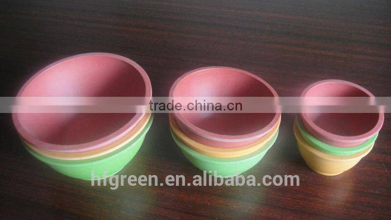 Best seller and feedbackeco friendly bio bamboo fiber camping bowls and plates