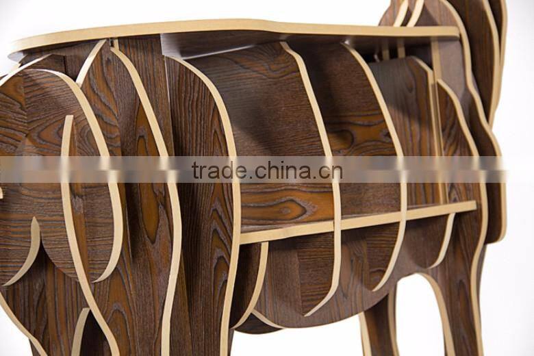 MDF Christmas creative furniture deer table bookshelves puzzle