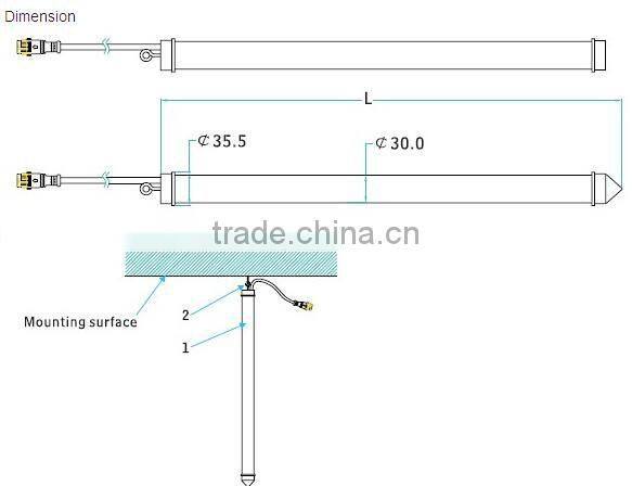 Madrix compatible dmx 3d tube 3d kinetic ceiling lights,8pixels dmx 3d tube for club, dj bar