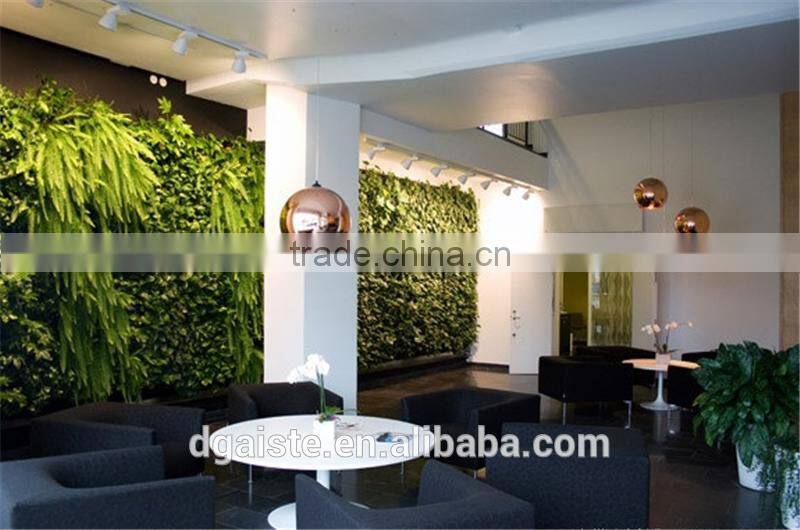 indoor green wall succulent plant or leafy plant combination with the soft foam backing