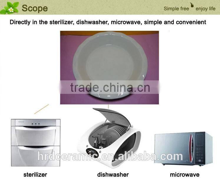 High quality wholesale ceramic plate /big pie plate oven safe