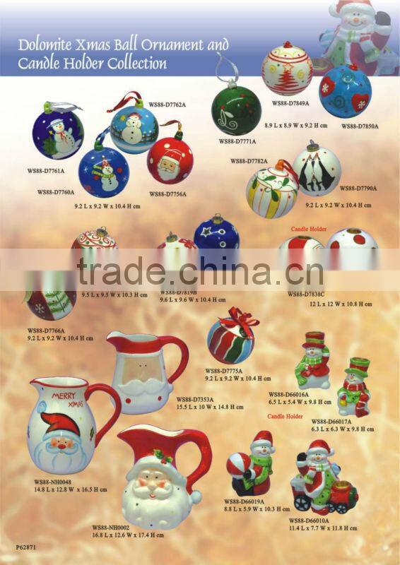 Dolomite Xmass ball shape Candle Holder