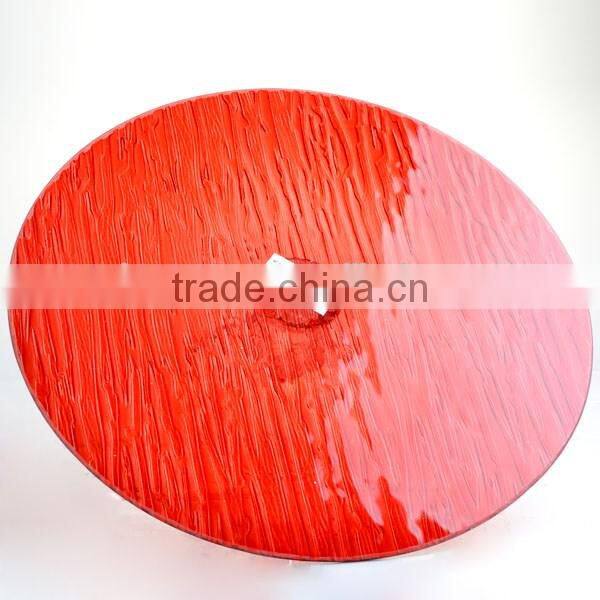 colorful large fruit glass plate tray with base